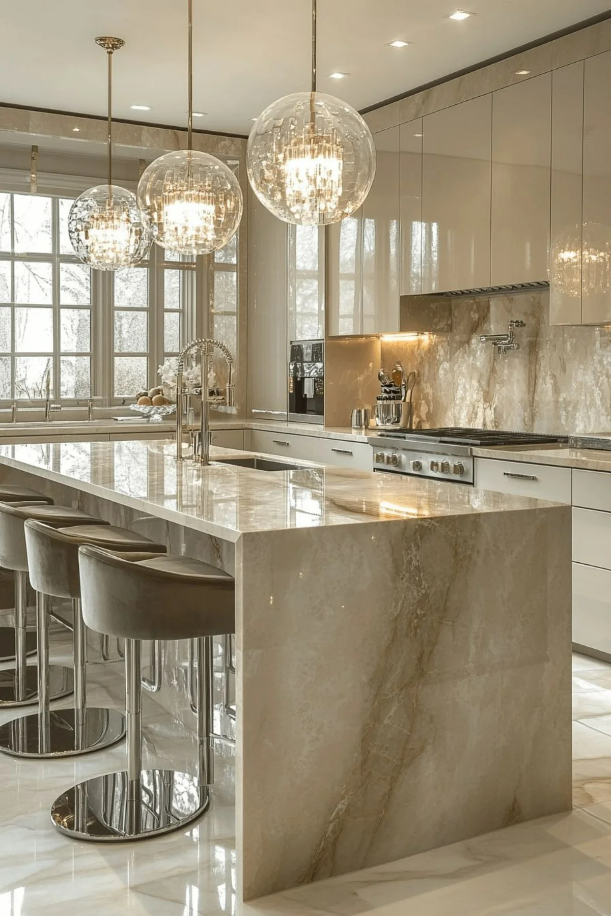 کابینت هایگلاس AGT سفید بدون دستگیره