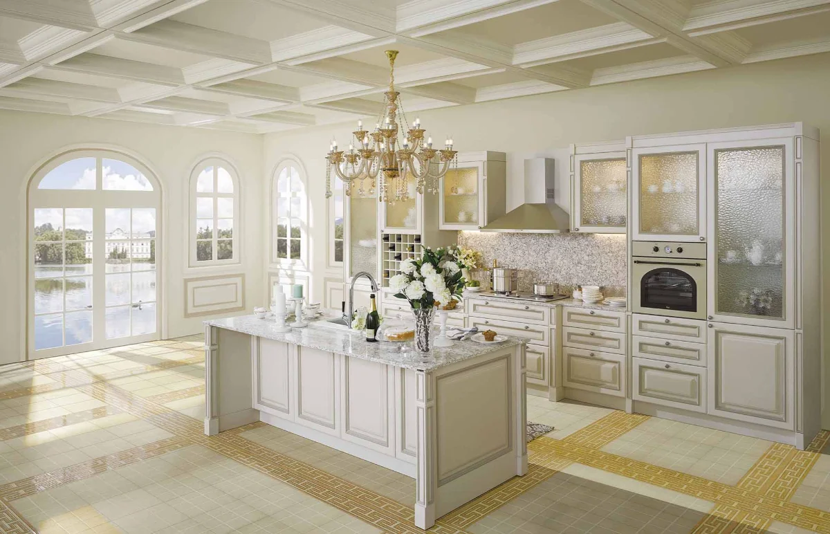 کابینت کلاسیک با جزئیات پر و تزئینات لوکس، جلوهای سلطنتی و گرم دارد که در سایر سبکها کمتر دیده میشود.