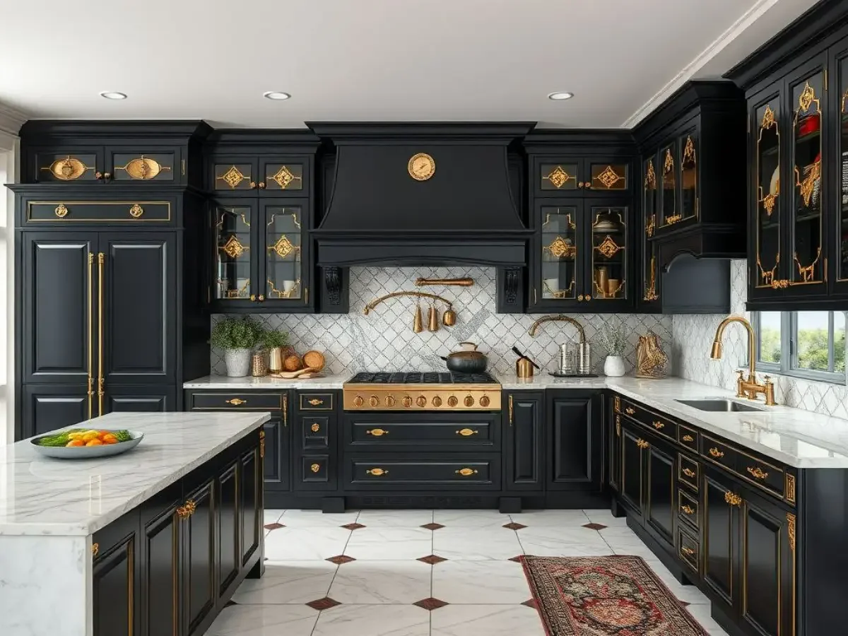 کابینت ممبران سلطنتی مشکی طلایی