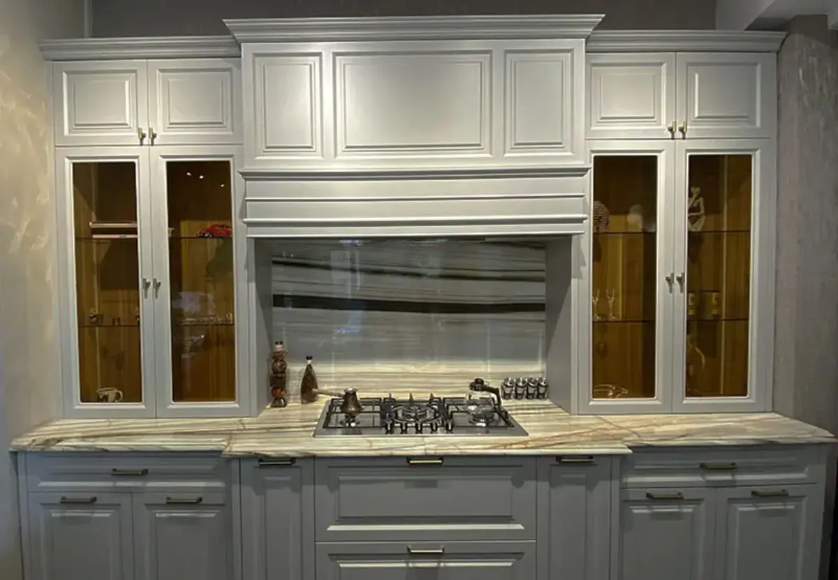 کابینت نئوکلاسیک طوسی پلی اورتان