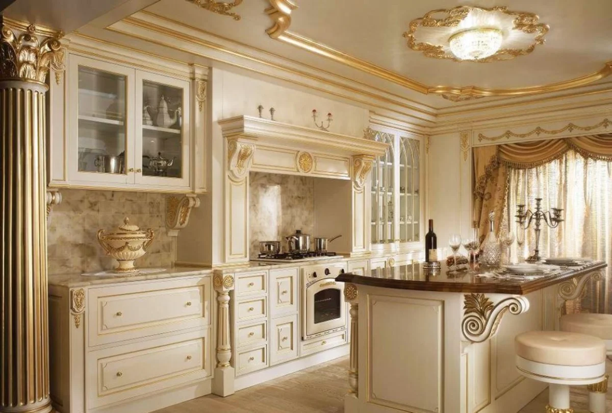 کابینت ممبران سلطنتی سفید طلایی کلاسیک