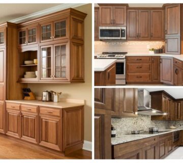 کابینت چوبی قهوه ایی در طرح های مختلف