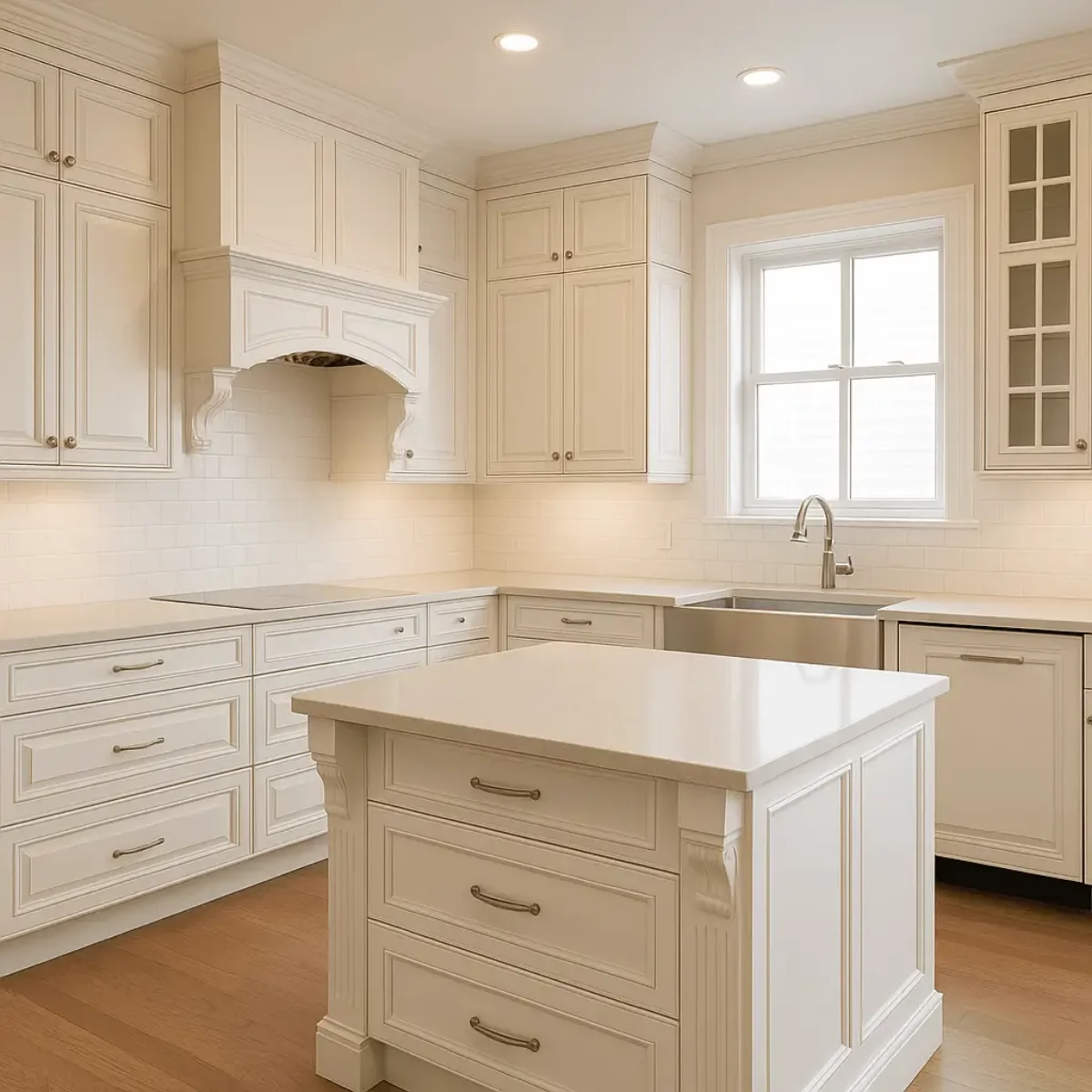 کابینت و جزیره کلاسیک ممبران سفید