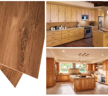 تصویر شاخص دو کابینت نئوکلاسیک چوبی به رنگ قهوه‌ای روشن