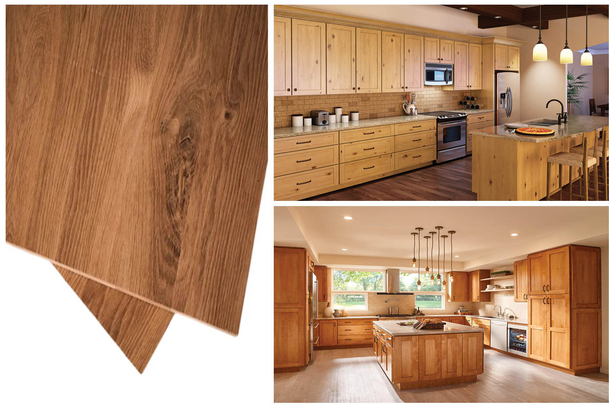 تصویر شاخص دو کابینت نئوکلاسیک چوبی به رنگ قهوه‌ای روشن