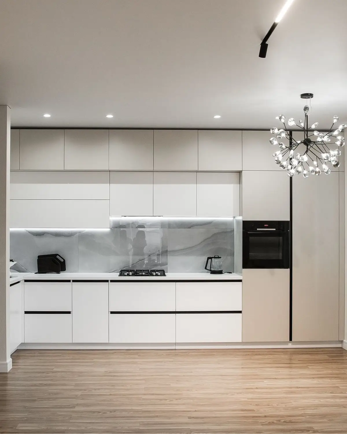 کابینت مدرن سفید ملامینه مینیمال