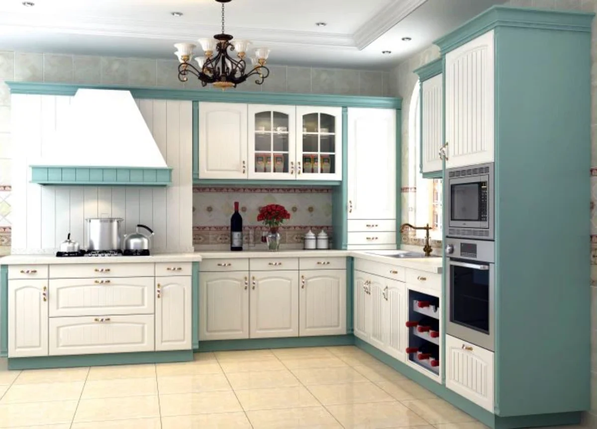 کابینت نئوکلاسیک سفید آبی ممبران