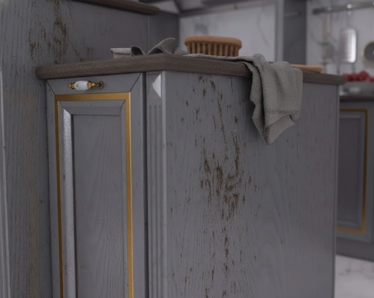 کابینت ممبران کلاسیک طوسی طلایی